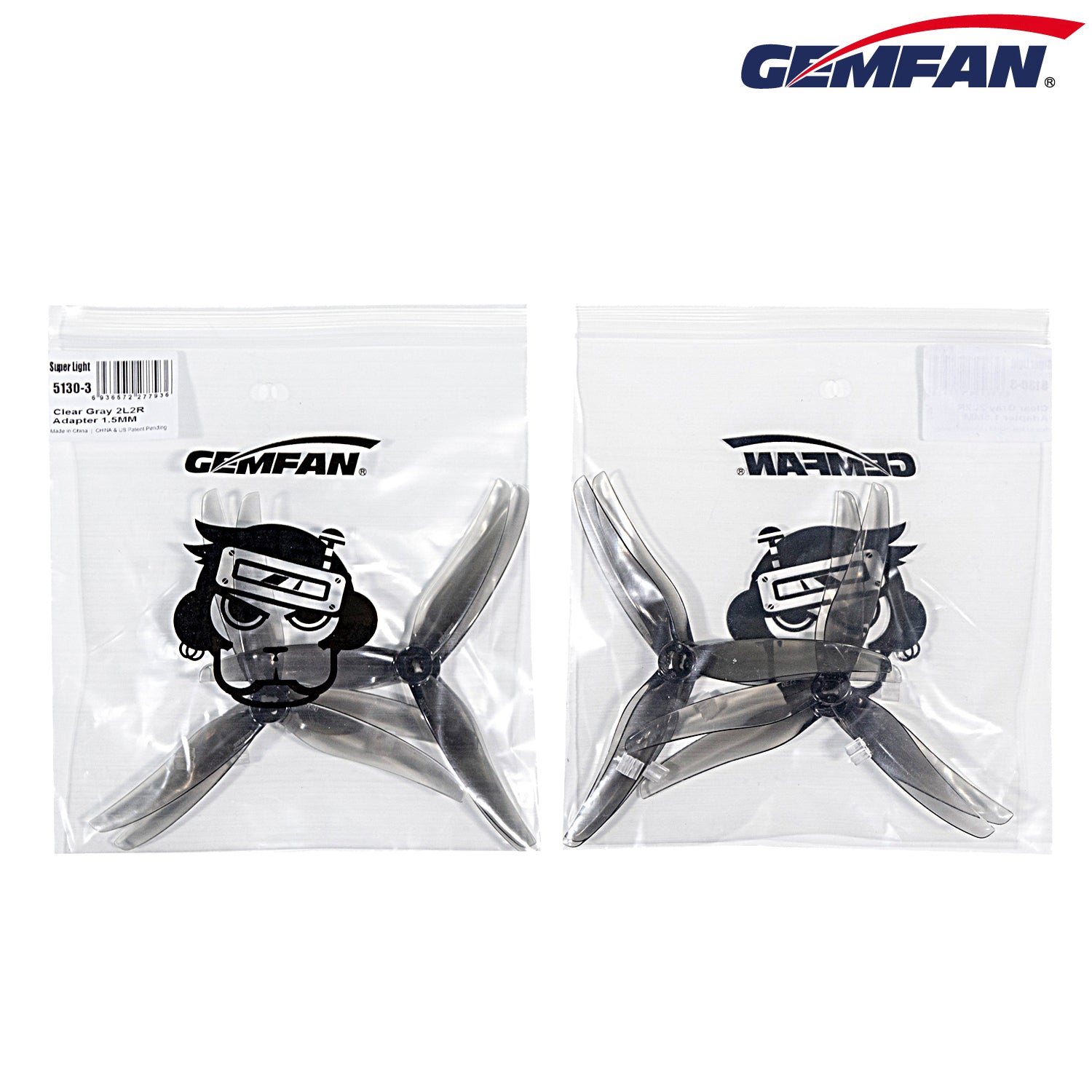 Gemfan LR5130-3 Tri-Blade Props 4 Pack (Choose Color)