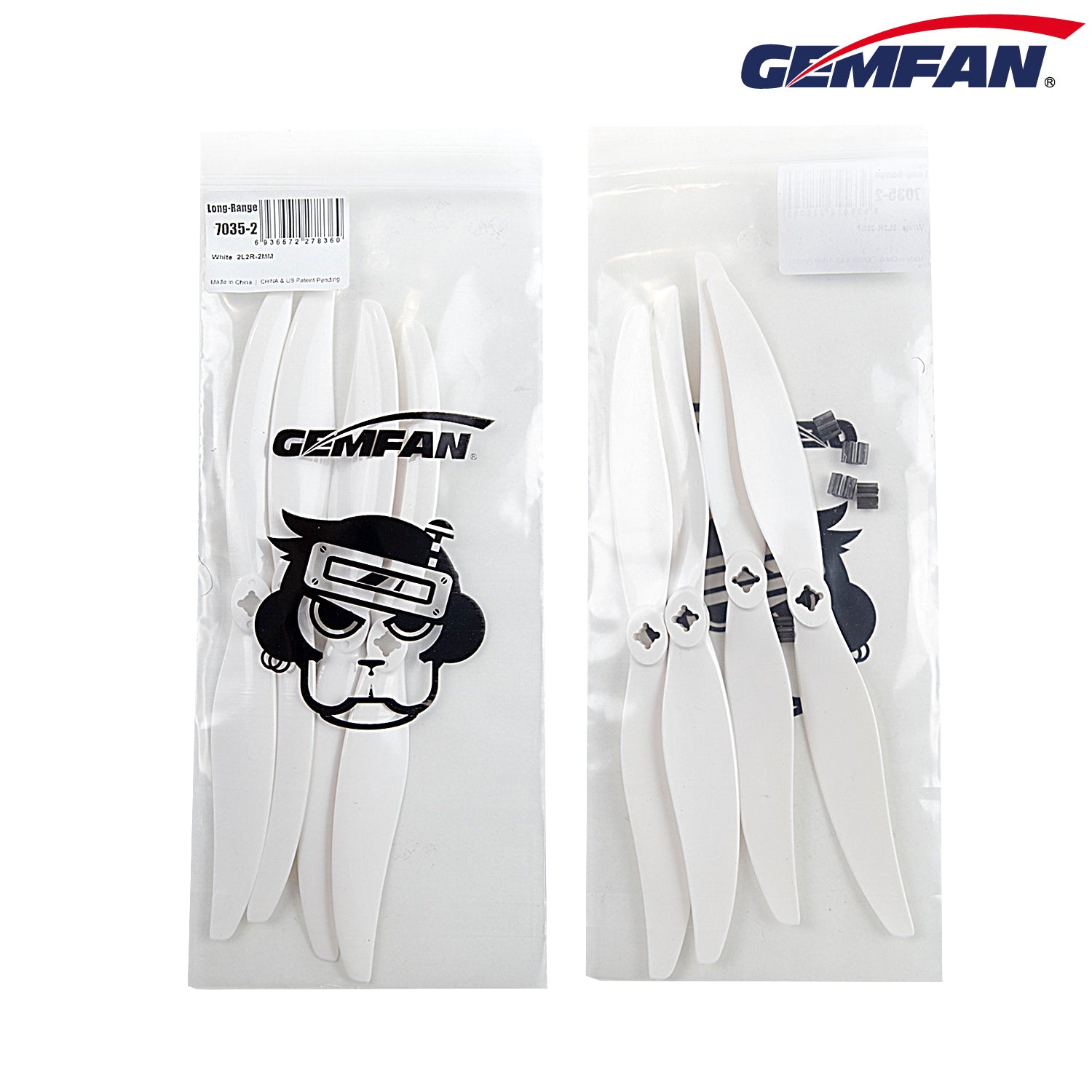 Gemfan Long-Range 7035 Bi-Blade Props 4 Pack - (Choose Color)