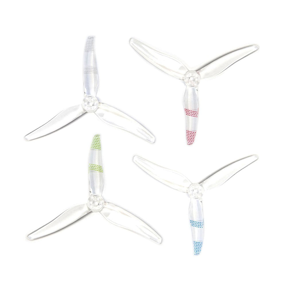 Gemfan 5" LED Props - Moonlight 51466 3-Blade LED Propellers (Set of 4)